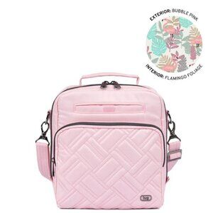 Lug Legacy Collection Ranger Crossbody Bubble Pink - Flamingo Foliage Interior